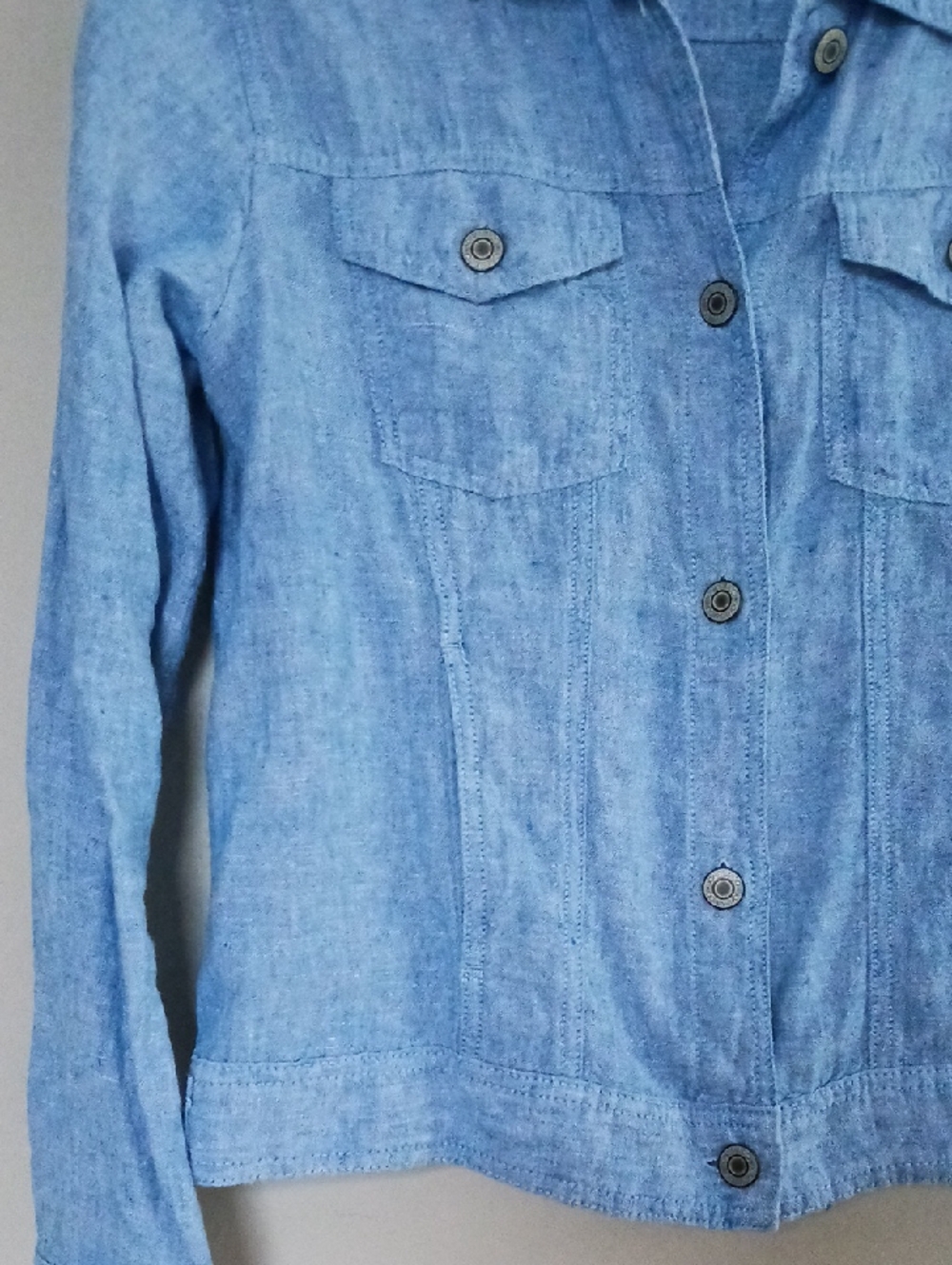 Jones & Co Linen Jacket Blue Size M - Picture 2 of 8